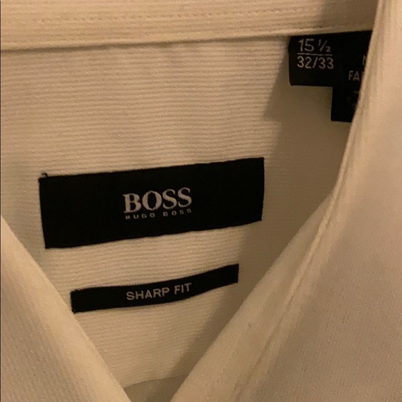 Hugo Boss White Dress Shirt (Sharp Fit) - Picture 3 of 3